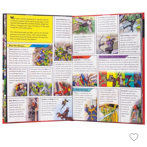 Best of Marvel Spider Man Avengers Look and Find Search Hardcover Book NWT - Picture 2 of 6